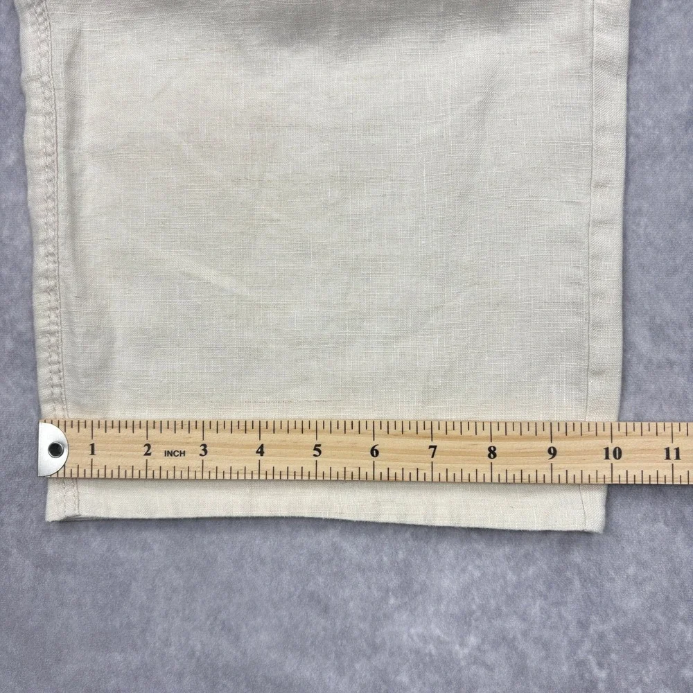 Tommy Bahama Relax Linen Cargo Pants Mens XL Oatmeal Beige Beach Trousers Casual